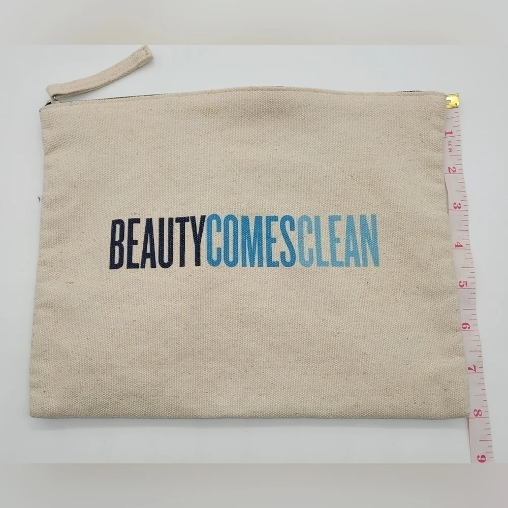 NWOT Beauty Counter Make-up Bag Canvas Zipper​​​